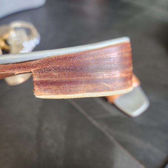 ADORA Orange and Gray Mules with Sequined Band - Picture 4 of 4